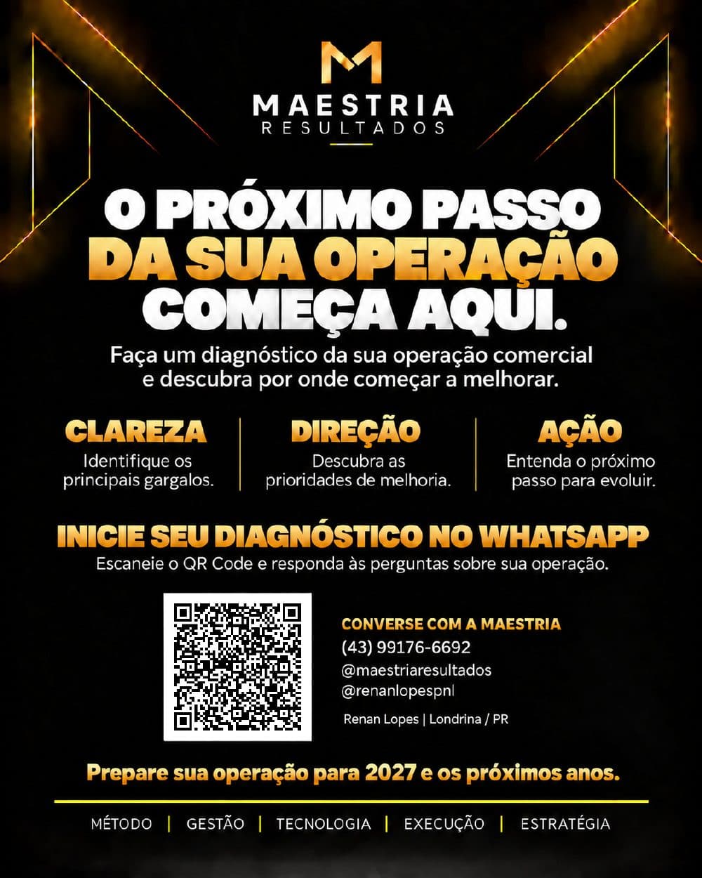 O próximo passo da sua operação começa aqui — diagnóstico pelo WhatsApp